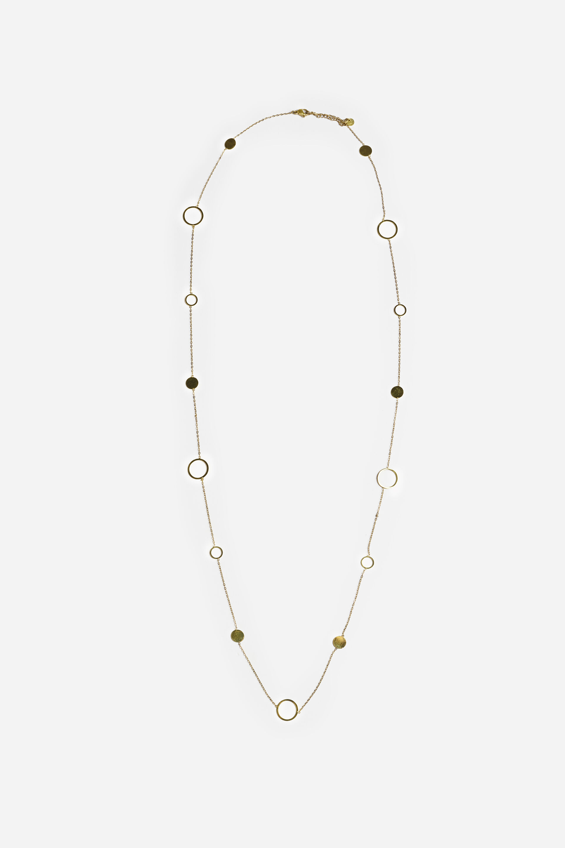 Golden Circle Charm Necklace, , image 2